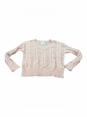 Lucky Women’s Loosely Knit Cable Sweater, Pink, Size Medium